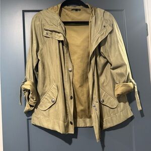 Olive Green Women's Hooded Jacket